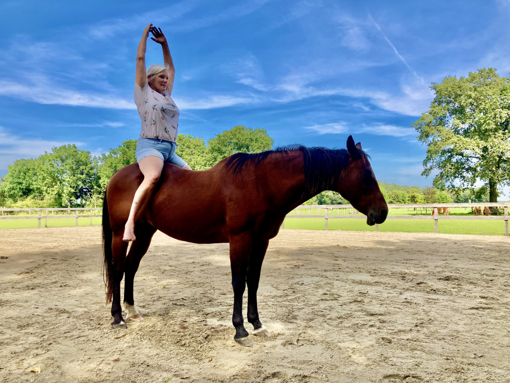 Yoga on horseback